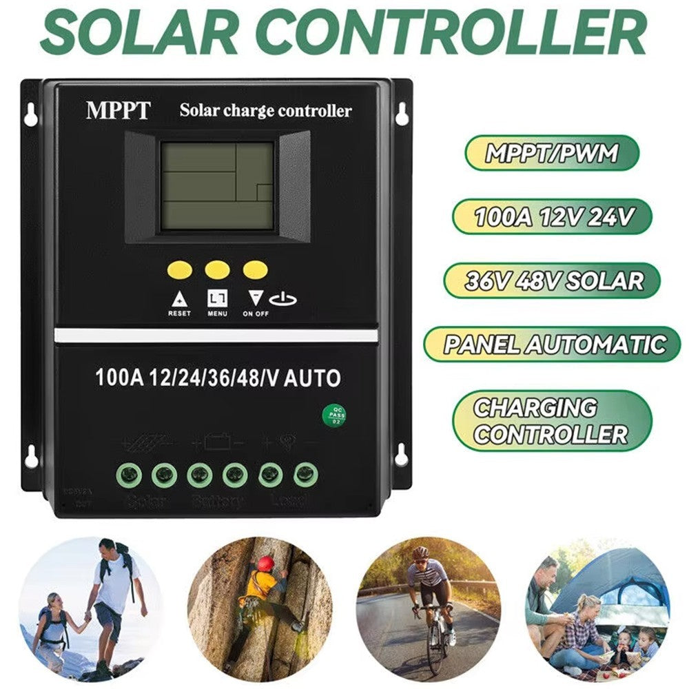 4000W 100A MPPT Solar Charge Controller Battery PV Regulator 12V/24V/36V/48V USB