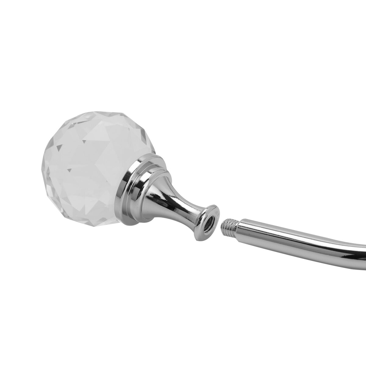 2PC/Set Silver Metal Crystal Curtain Holdback Wall Tie Backs Hooks Hanger Holder