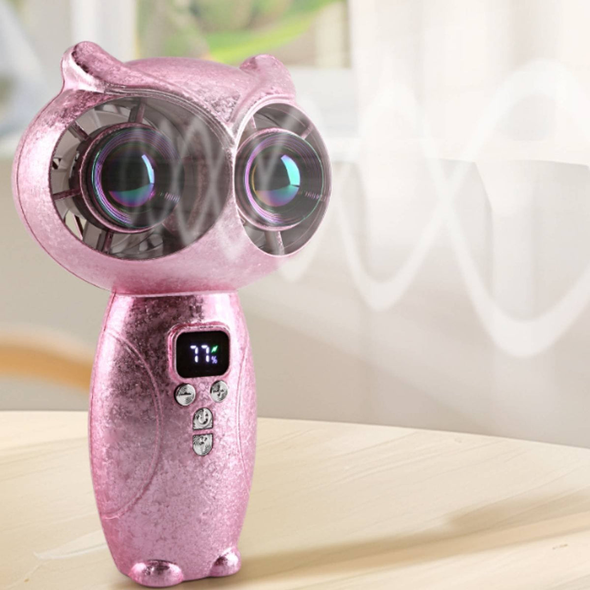 Owl Handheld Fan Adjustable Speed Rechargeable Handheld Fan for Office.*