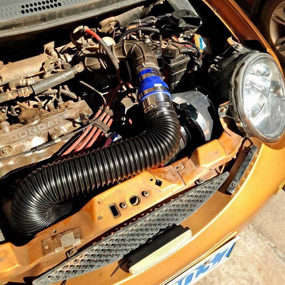 76mm 3 inch Universal Car Cold Air Intake Inlet Pipe Flexible Duct Tube Hose Kit