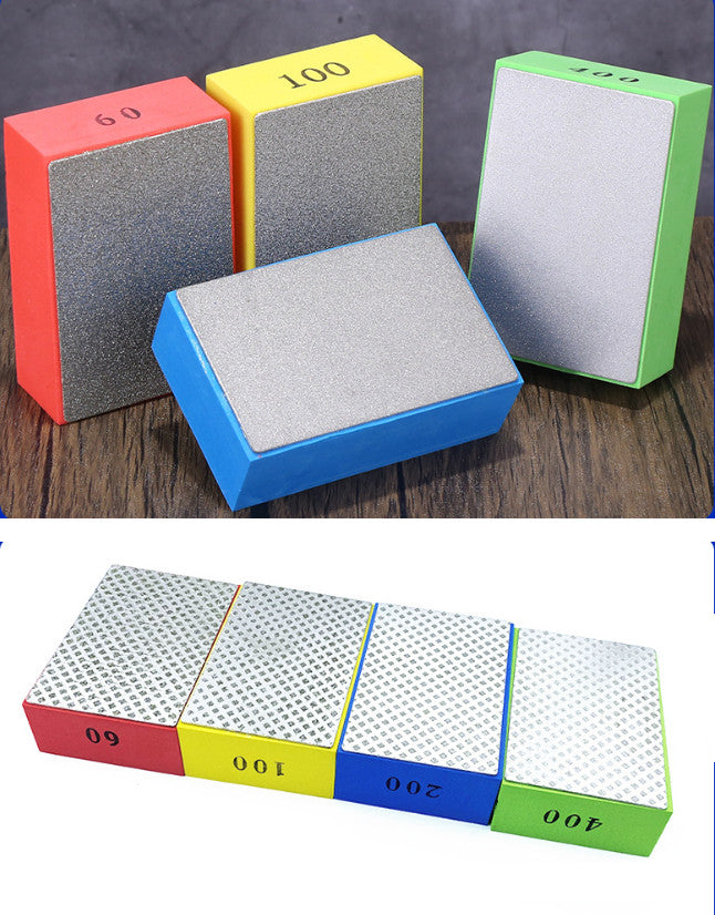 4X Diamond Hand Polishing Pads Tile Glass Grinding Block Pad Marble Sanding Disc