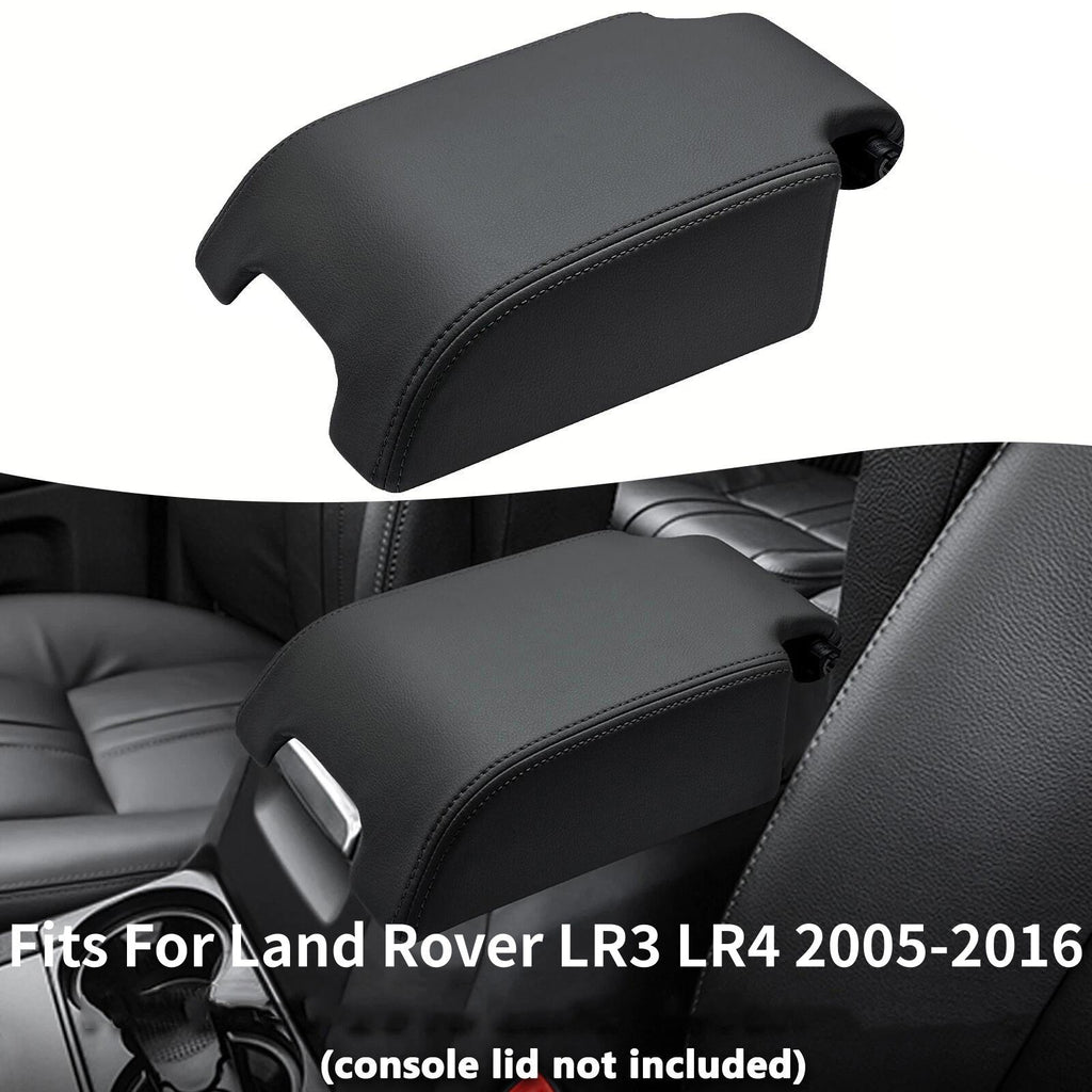 Console Armrest Protective Cover for Land Rover LR3 LR4 2005-2016 Black Leather