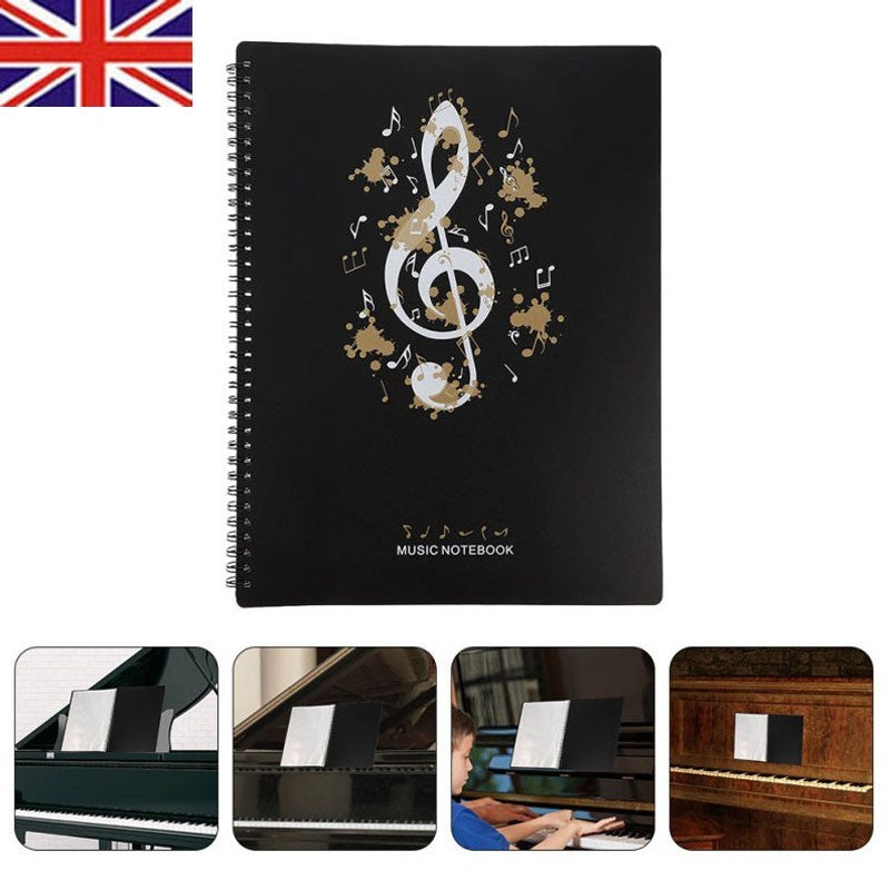 A4 Music Folder 60 Pages, Sheet Storage Bag, Piano Score, Choral Document Holder