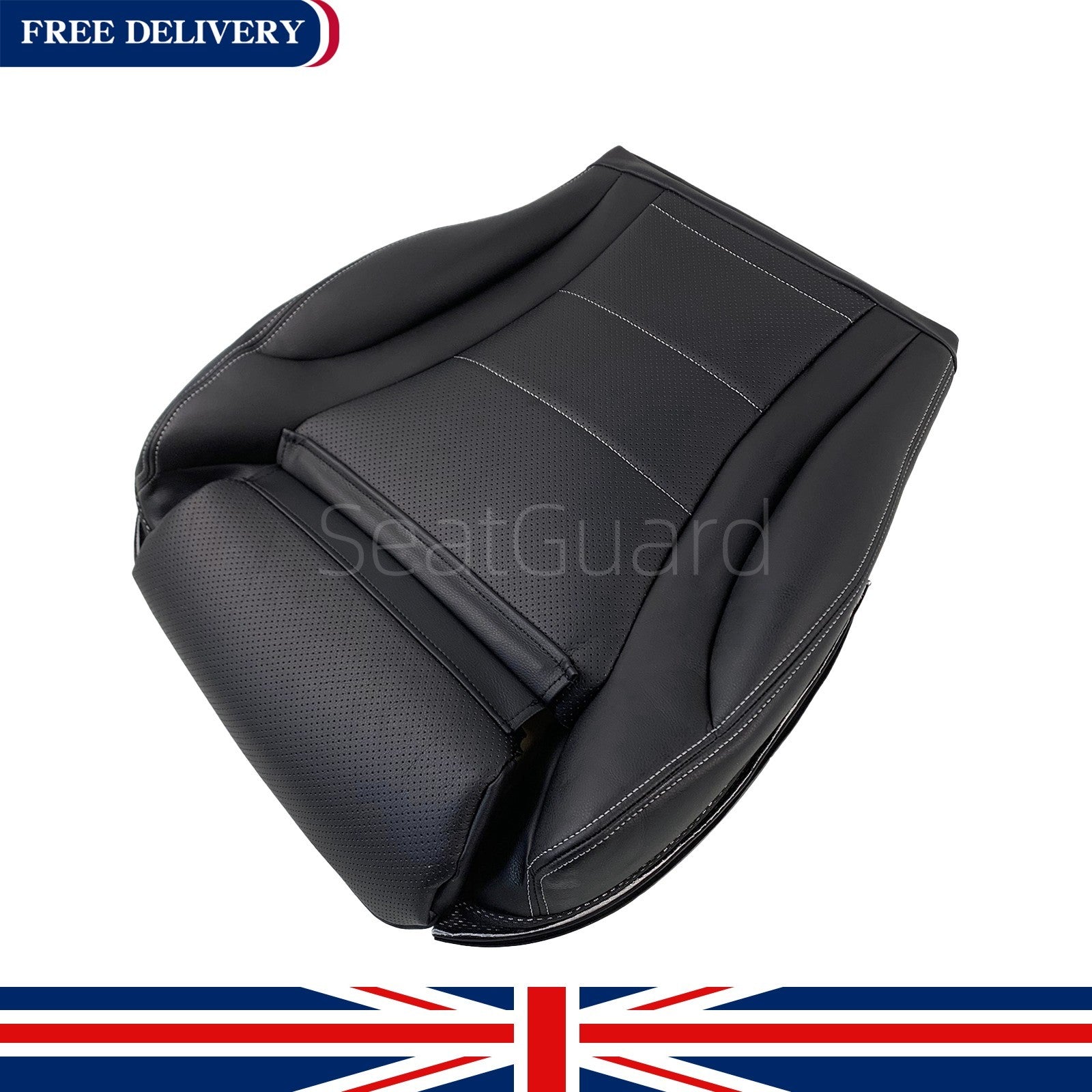 2015-2022 For Mercedes-Benz GLC Driver Bottom Seat Cover X253 C253 LEATHER BLACK