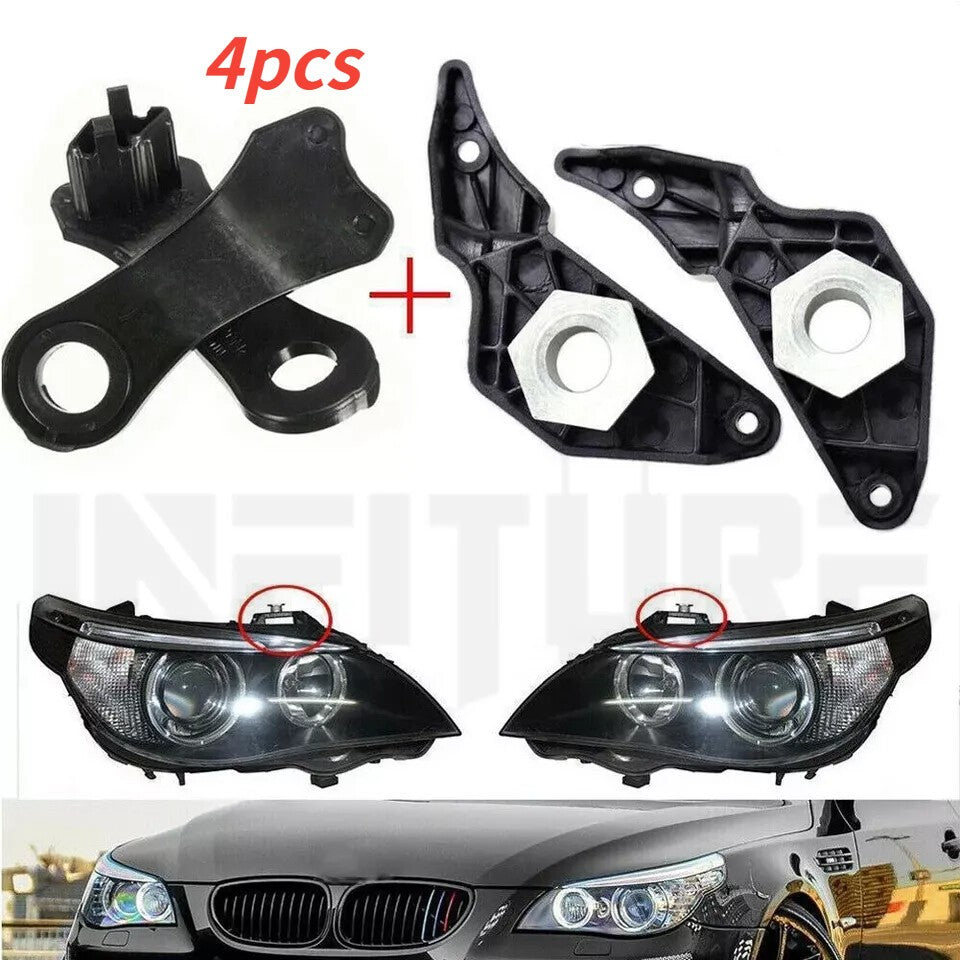 Front Headlight Headlamp Repair Kit Bracket Fixed Clip Fit For BMW 5 E60 E61