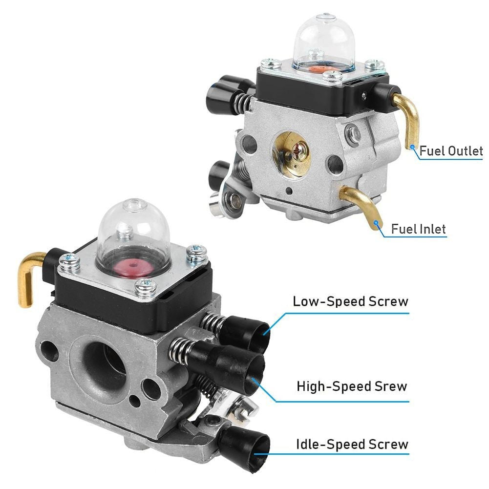 Carburetor For STIHL FS55 FS55R FS55RC KM55 HL45 KM55R FS38 w/ Fuel Line Kit
