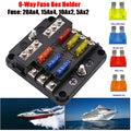 Car 6 Way Blade Fuse Box Block FuseBox Holder Auto Marine Bus Bar Kit 12V 32V