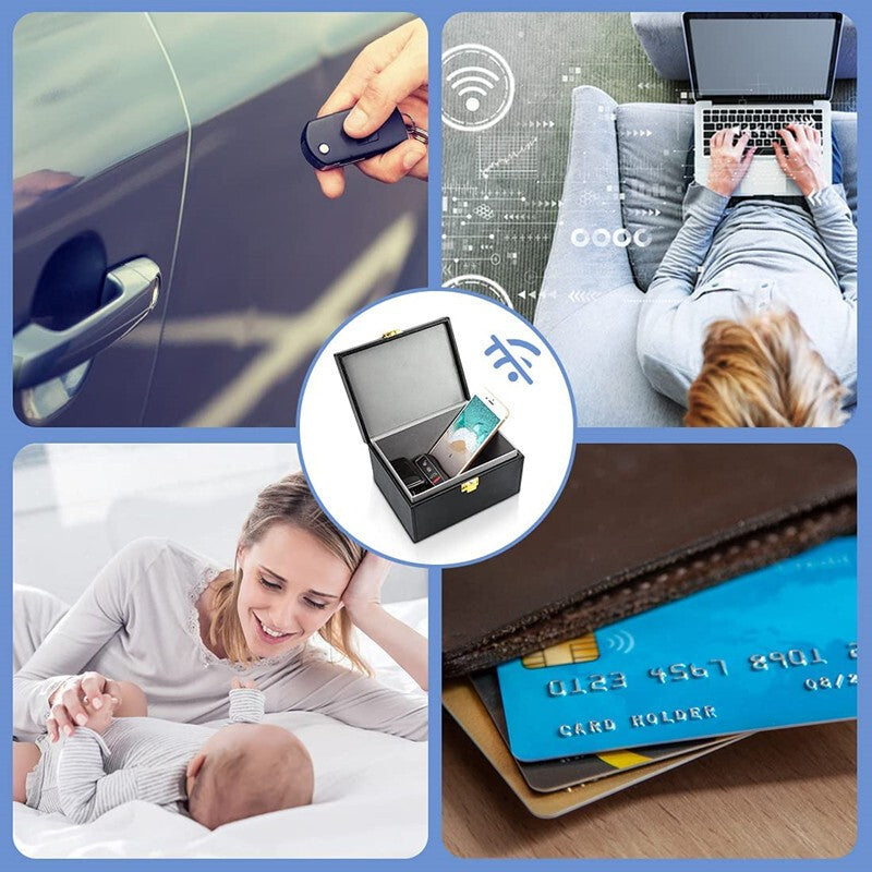 Faraday Box For Car Keys & 2 Pack Faraday Pouch Keyless Signal Blocking RFID Box