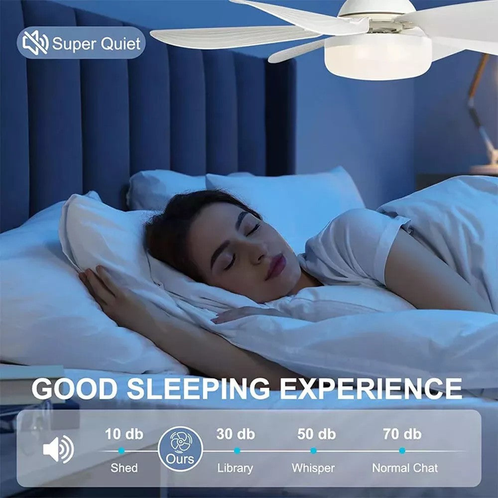 Modern Led Ceiling Fan with Light Dimmable E27 Bedroom Living Room Fan Lamp