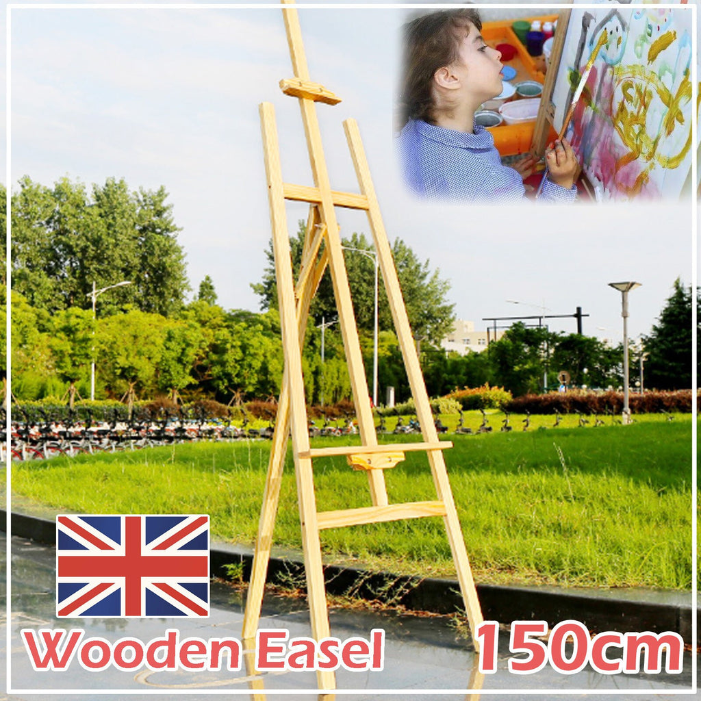 5ft 1500mm Wooden Pine Tripod Studio Canvas Easel Art Stand Wood Easel A2 A3