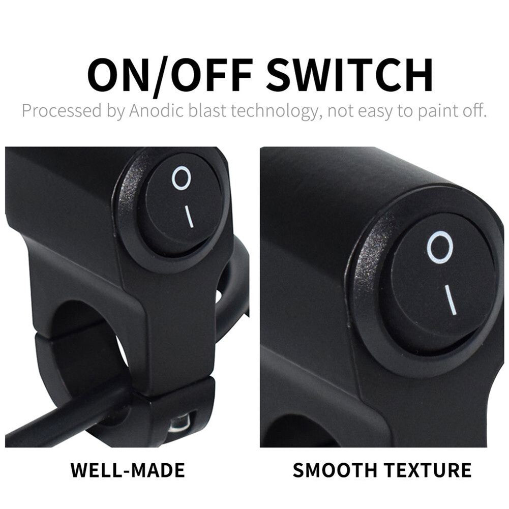 Waterproof Motorbike Motorcycle Handlebar Fog Spot Light On Off Switch 120W 12V