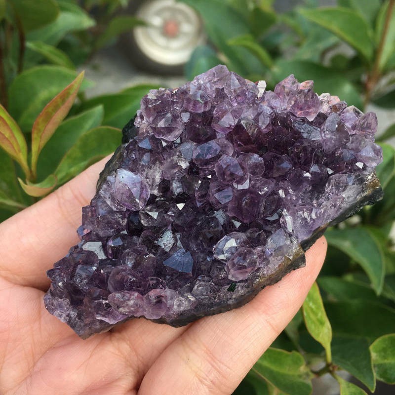 100-150g Large Natural Amethyst Cluster Quartz Crystal Druzy Geode Healing Stone