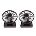 2Pcs Clip-on Mini Solar Panel Fan Outdoor Hat Cooling Fan Camping Cooler