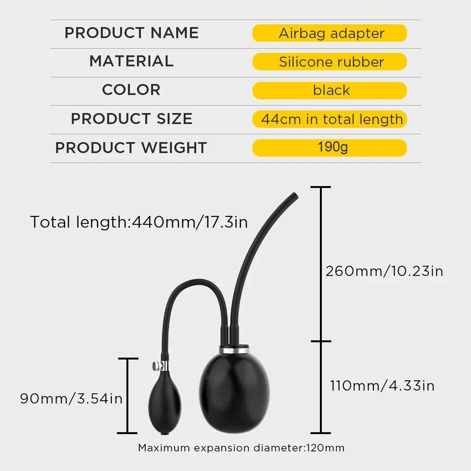 Universal Intake Adapter Inflatable Bladder For Car Smoke Leak Detector Machine