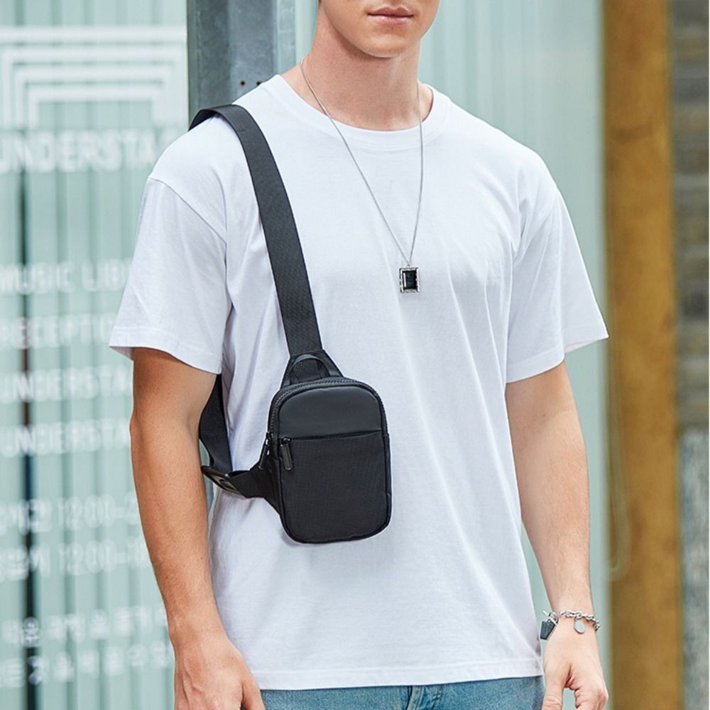 Mini Men's Chest Bag Canvas Small Sling Pack New Shoulder Crossbody Bag