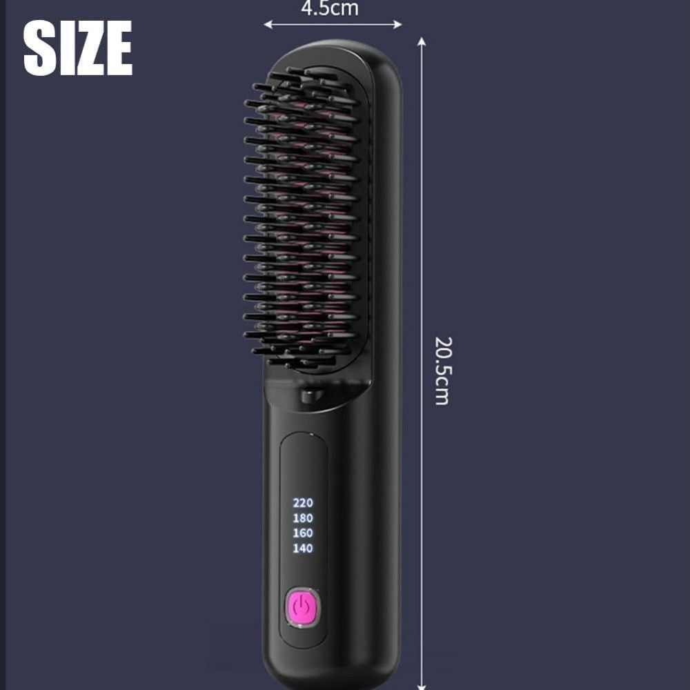 Glow Wave Heated Brush  LED Screen & USB Charging 3 Heat Settings for Short Hair