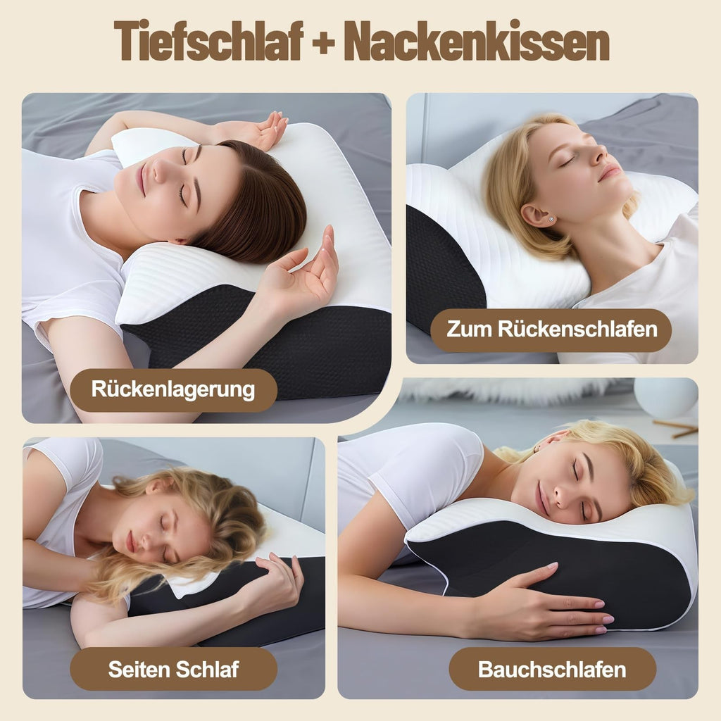 Orthopedic Memory Foam Pillow Ergonomic Shape for Cervical Neck & Shoulder Pain