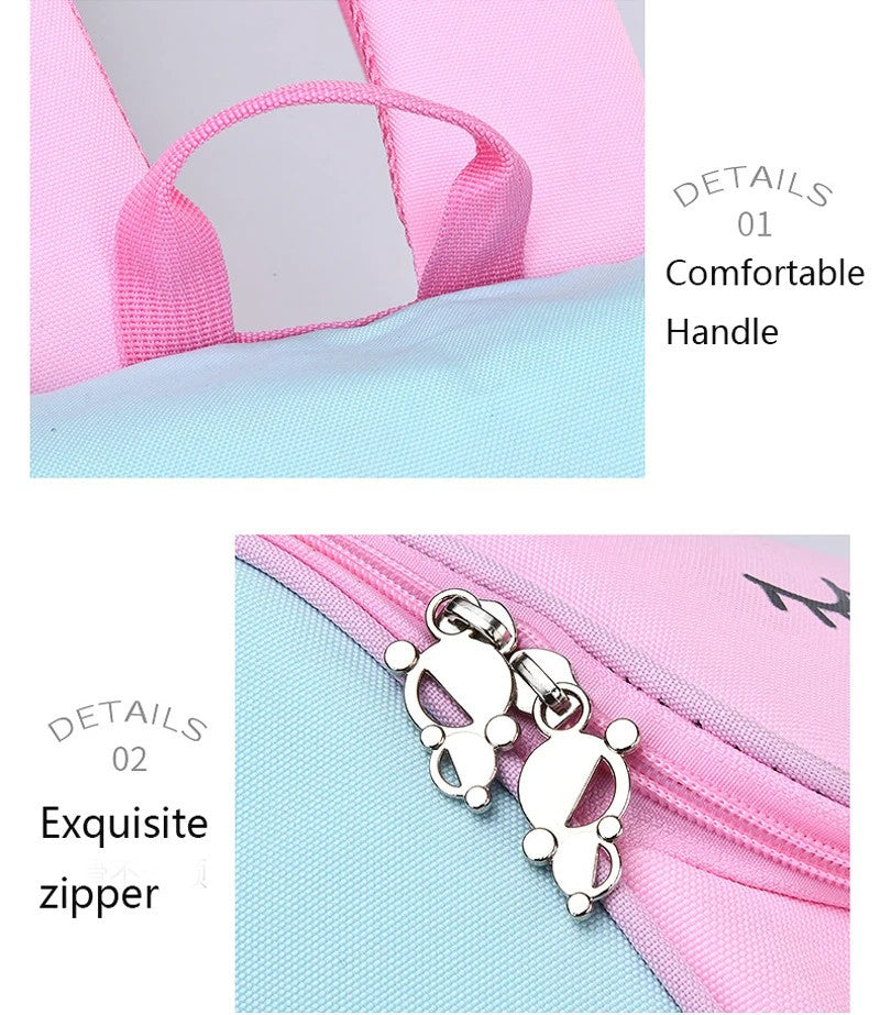 Girls Backpack Unicorn Pink Purple School Bag Large Capacity School Waterproof