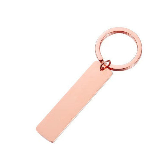 10 Pcs Engraving Stainless Steel Key Chain Blanks Jewelry Craft Tags