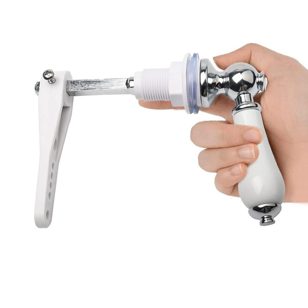Ceramic Toilet Cistern Lever Traditional WC Flush Handle Victorian Style Chrome
