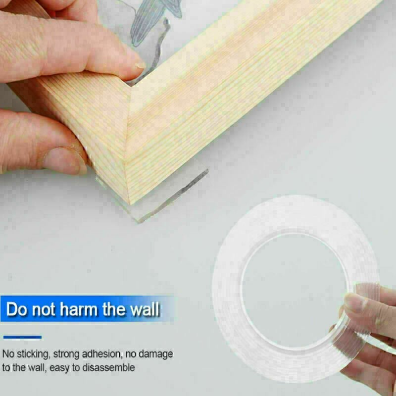 Nano Double Sided Tape Heavy Duty Strong Stick Mounting Gel Tape Poster Adhesive