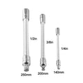 Socket Extension Bar Flexible 3pcs Set for Ratchet Wrench 145 205 250mm Metal