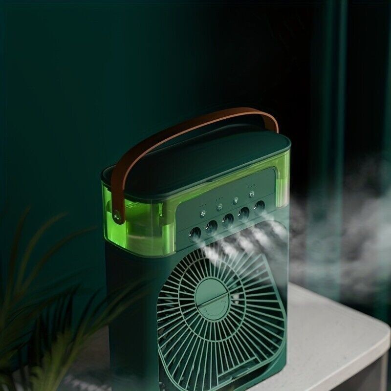 2X Portable Air Cooler Fan Black & White Evaporative AC Humidifier UK