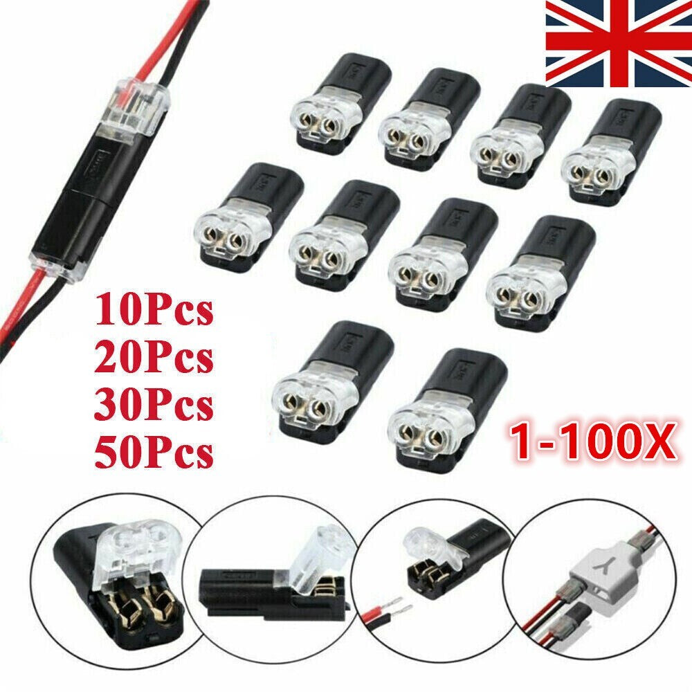 2-Pin Way Plug Car Automotive Waterproof Electrical Connector Wire Cable UK