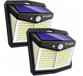 2PK Solar Wall Lights PIR Motion Sensor 128 LED Outdoor Garden Security Lamp