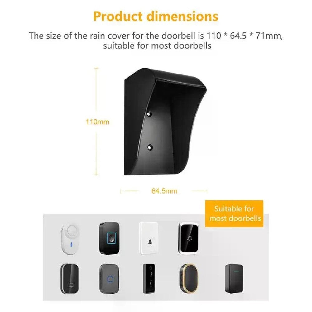 Waterproof Protector Doorbell Rain Cover Moisture Protection Outdoor Entryway