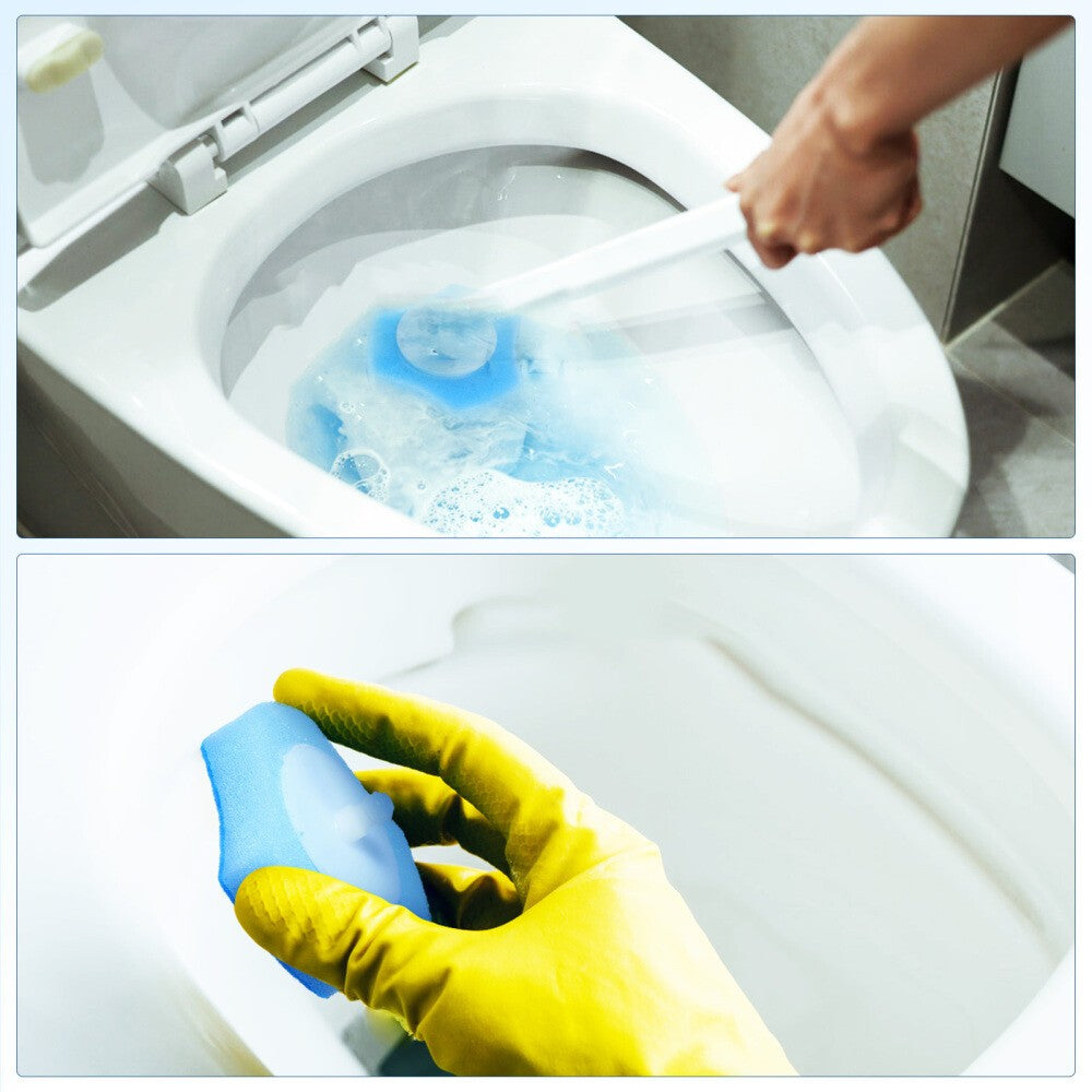 30 Pcs Toilet Cleaning Sponge Brush Heads Disposable Replacement Pads