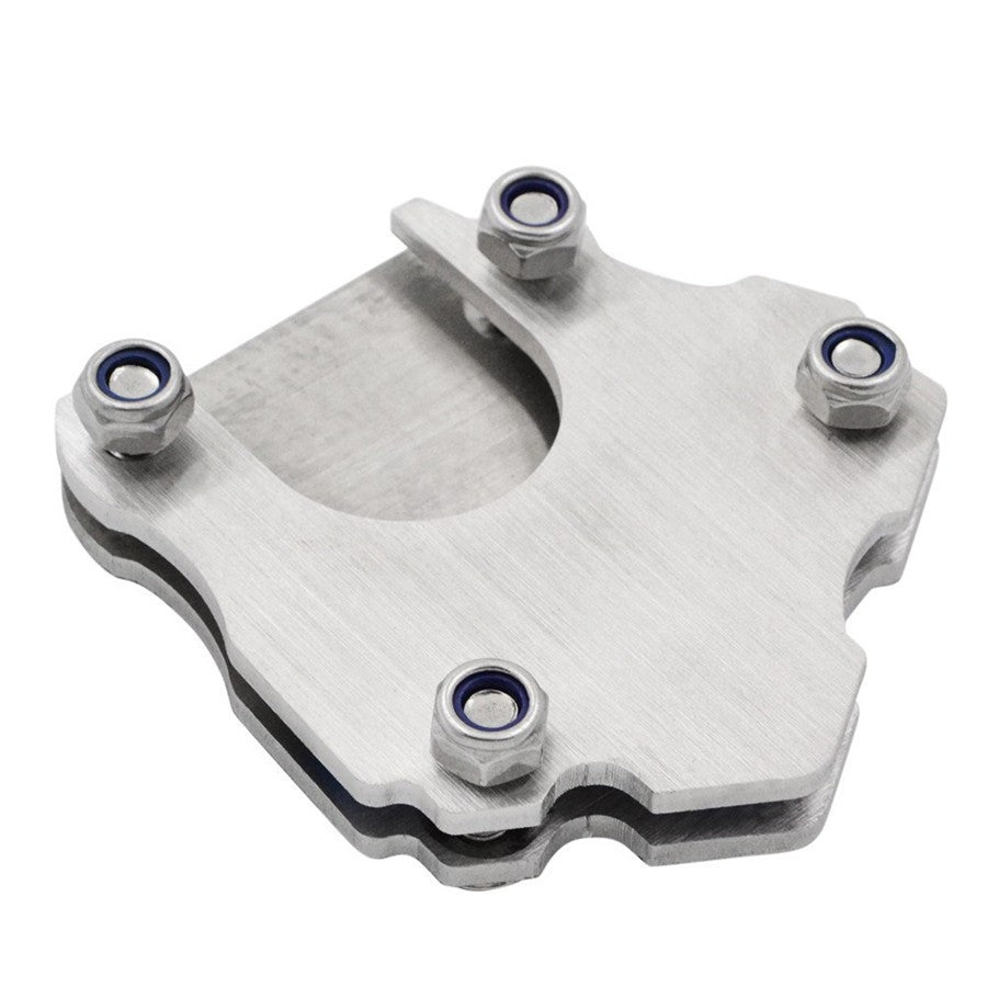Stainless Motorcycle Side Kickstand Stand Foot Mount Extender Pad Universal New
