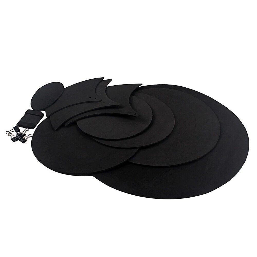 14Pcs Drum Mute Pads Silencer Drumming Practice Rubber Foam Pad Cymbal Mute Pad