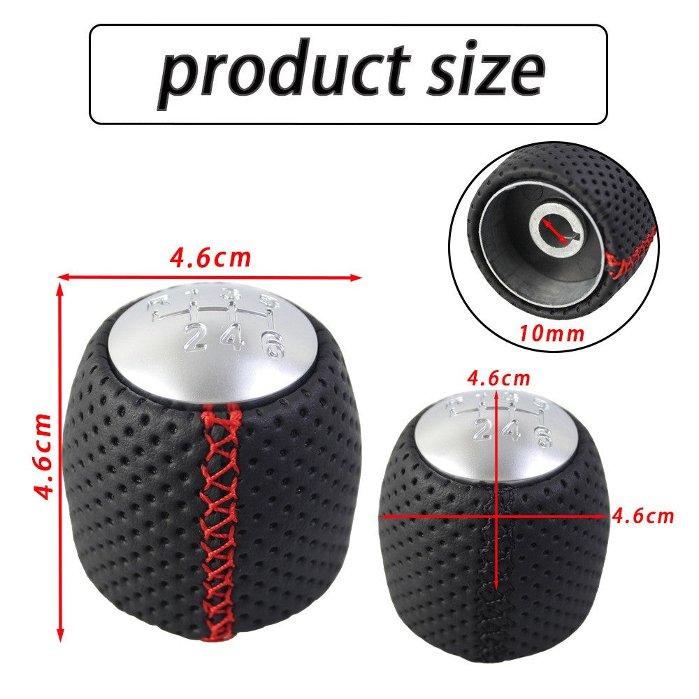 6 Speed Red PU Leather Gear Shift Knob & Cap For Alfa Romeo 159 Brera Spider