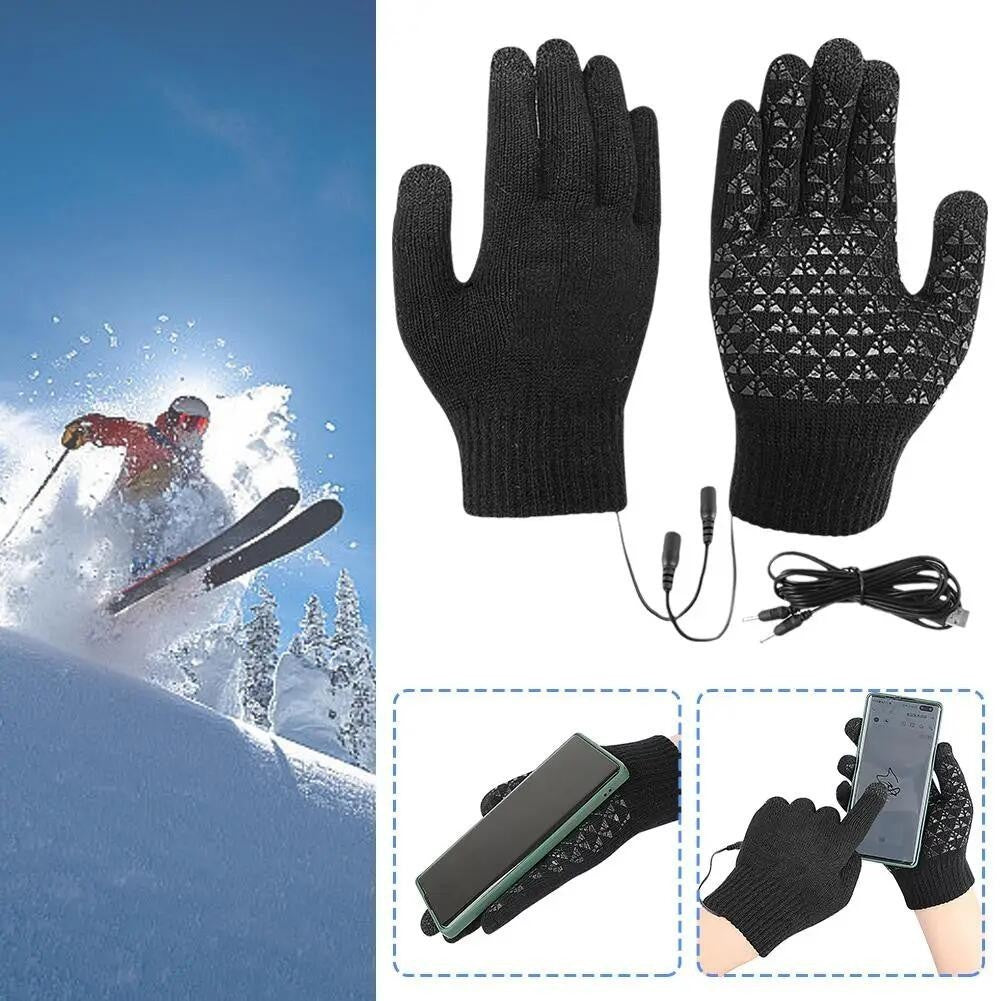 Electric Heated Gloves USB Rechargeable Insulated Warm Thermal Gloves Winter UK