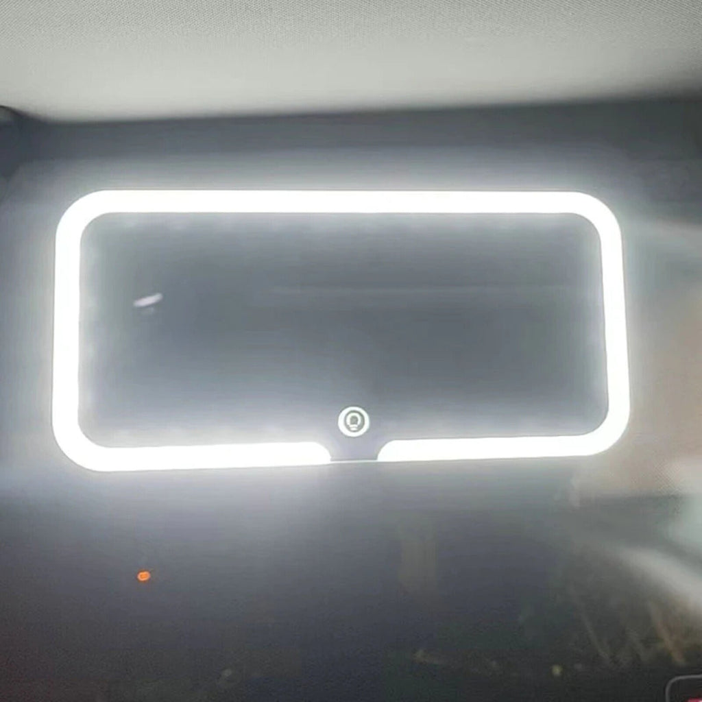 Car Interior Mirrors Sun Visor Plate LED HD Makeup Mirror for Girls Women