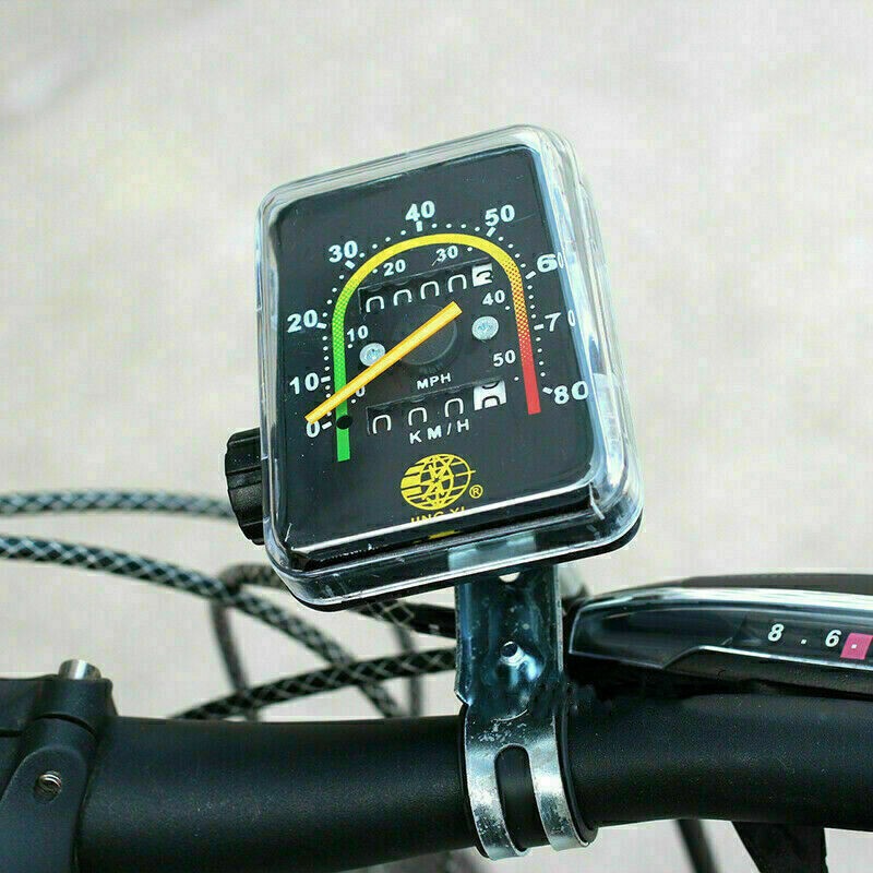 Bicycle Speedometer Mechanical Tachometer Analog Odometer Vintage Meter