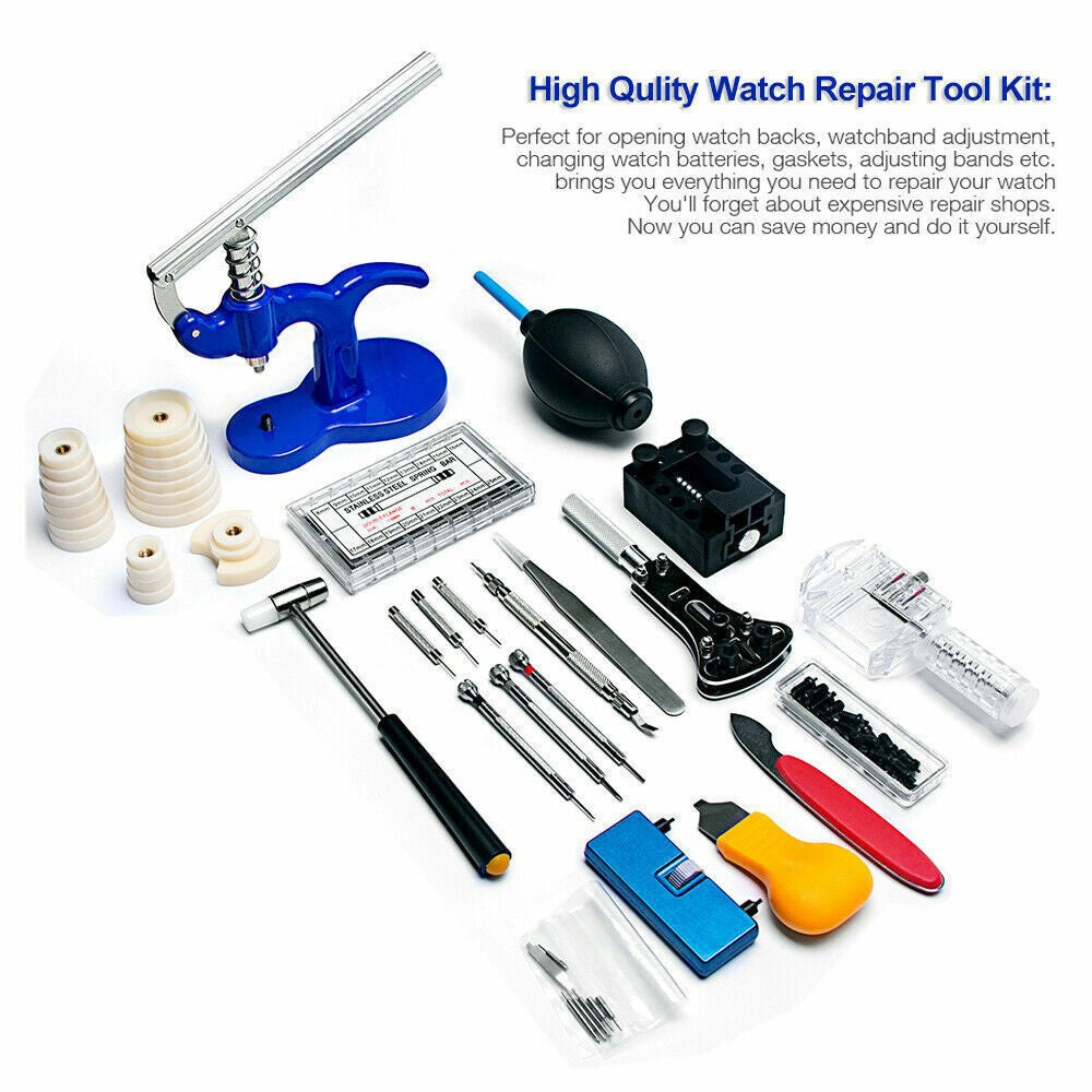 600Pcs Watch Repair Tool Kit Professional Repairing Spring Remover Tools + Case