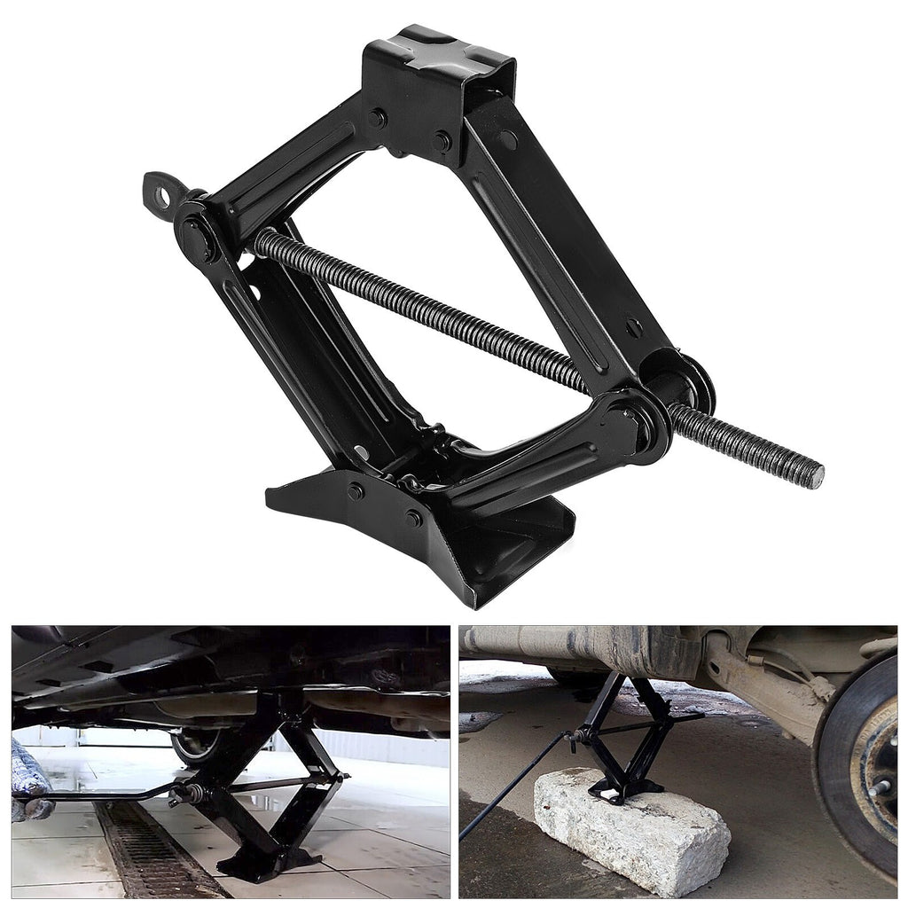 1 Ton Tonne Scissor Wind Up Jack for Car Van with Crank Speed Handle NEW
