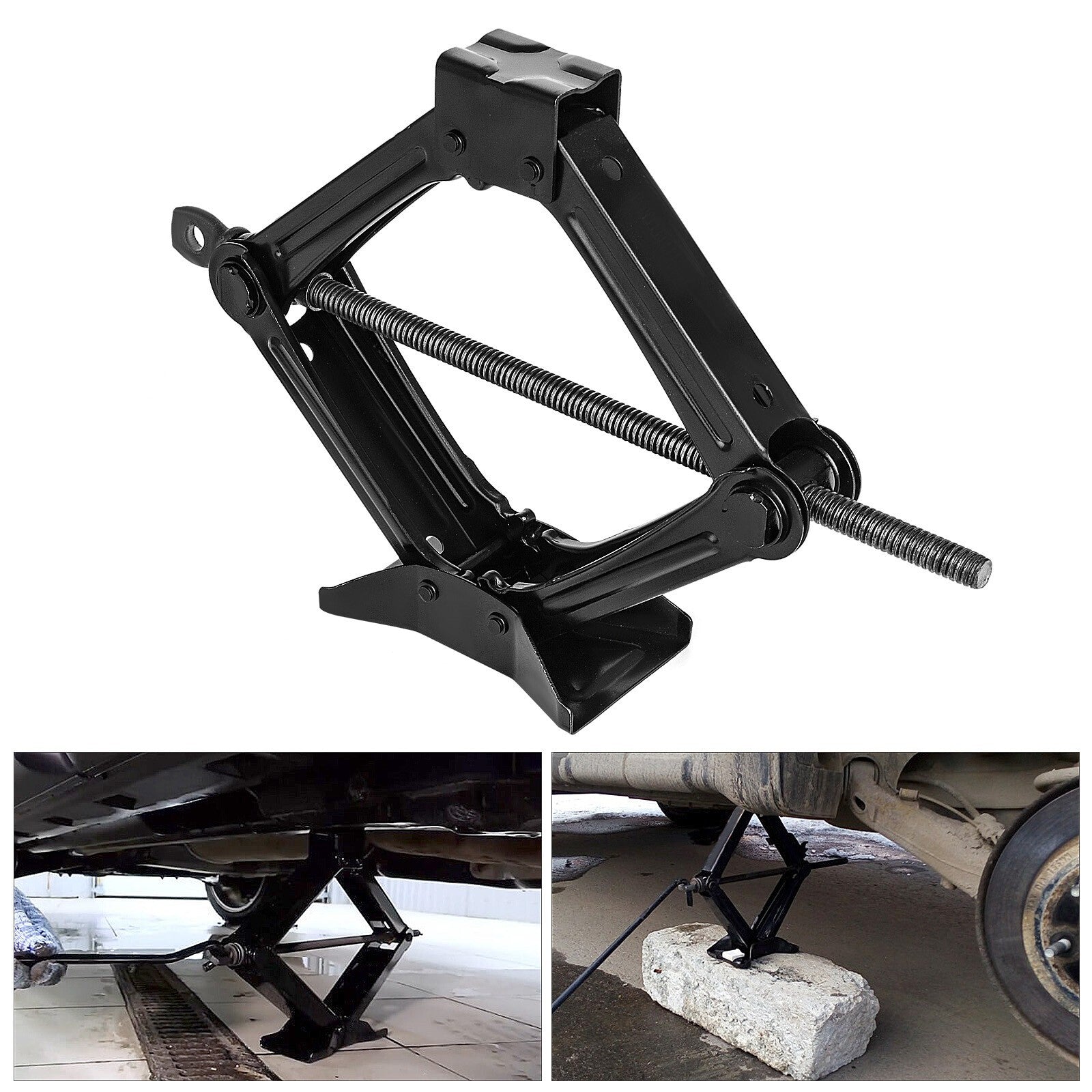 1 Ton Tonne Scissor Wind Up Jack for Car Van with Crank Speed Handle NEW