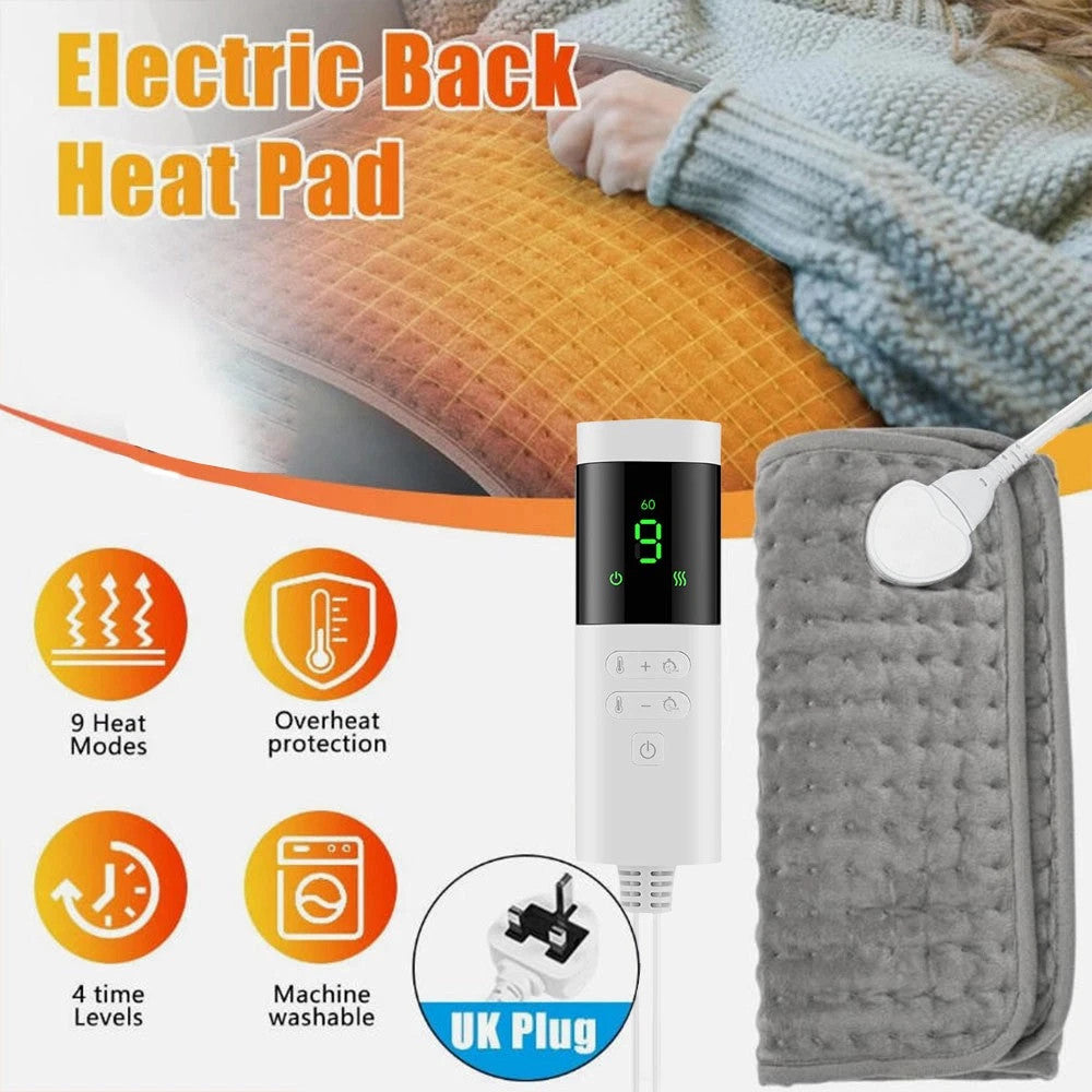 Therapeutic Electric Back Heat Pad Wrap for Muscle Tension Back Neck Pain Relief