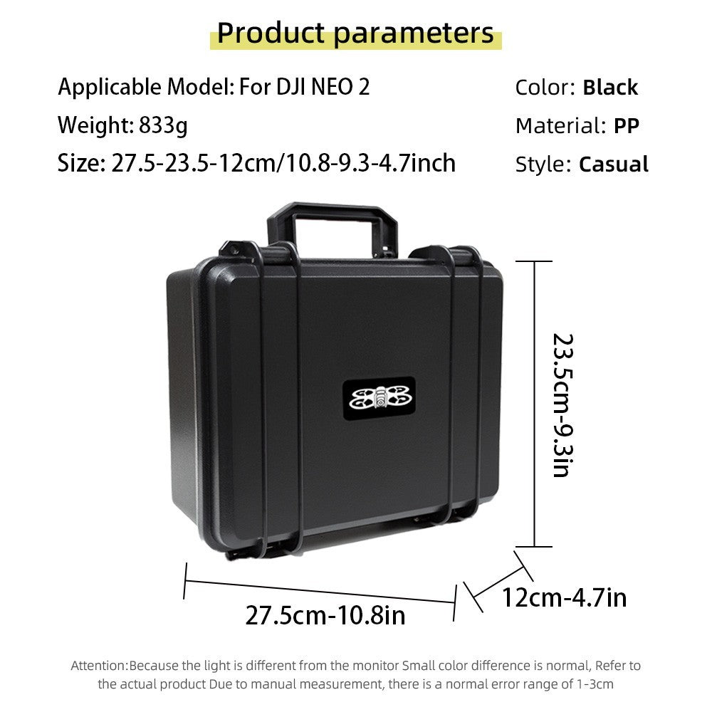 Hard Shell Suitcase Carrying Case Storage Bag For DJI Neo 2 Drone & DJI RC-N3