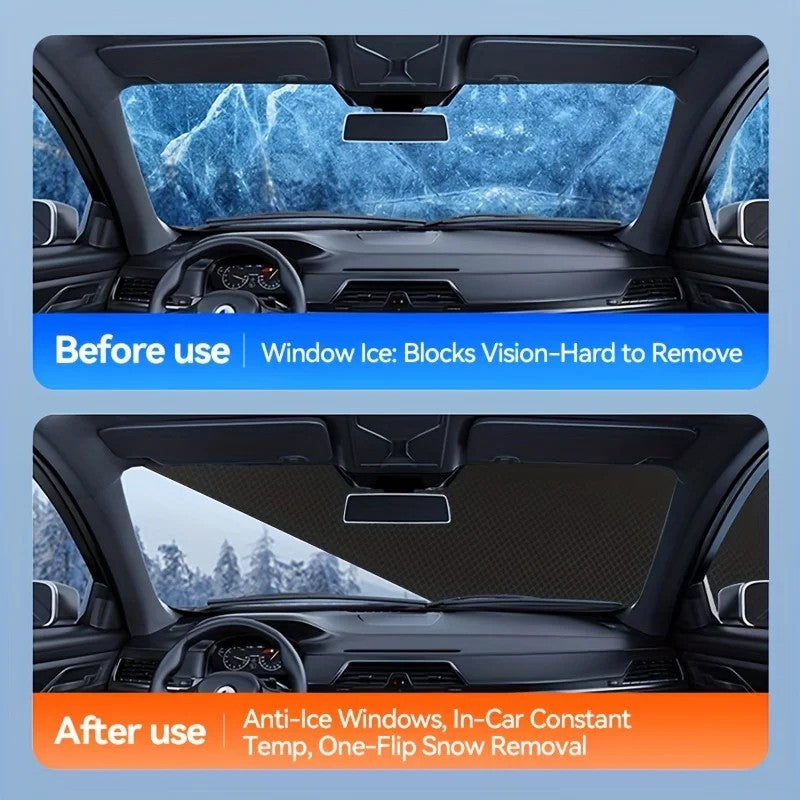 HEAVY DUTY MAGNETIC CAR WINDSHIELD SNOW COVER SHIELD AGAINST ICE FROST AND UV ++