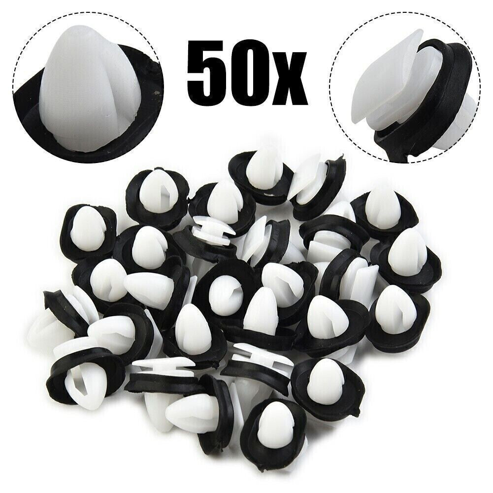 50x Side Door Moulding Panel Trim Clips Plastic For Citroen Relay Peugeot Boxer