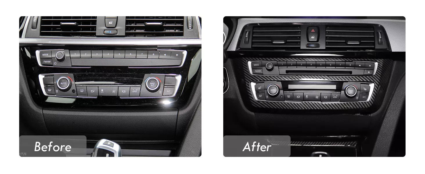 Carbon Fiber ABS AC Control CD Cover For BMW M3 M4 F80/82 2014-19 3 4 series F30