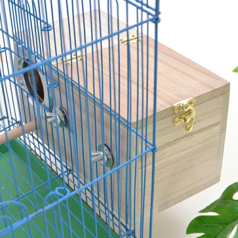 Bird Breeding Box Cage Nest Wooden Nesting House For Budgie Lovebirds Parrots