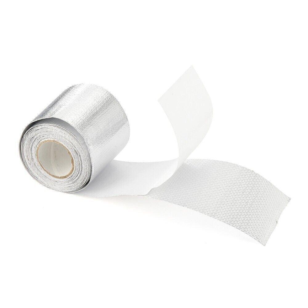 5cm*5m Heat Shield Wrap Tape Auto Exhaust Pipe Adhesive Reflective Aluminum UK