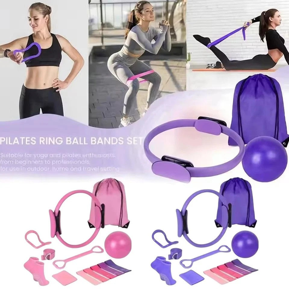 13Pcs Pilates Kit Pilates Essentials Set Multi-Function for Stretching Toning UK