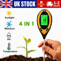 4-in-1 Digital Soil PH Tester–Moisture, Temperature & Light Meter for Plants UK