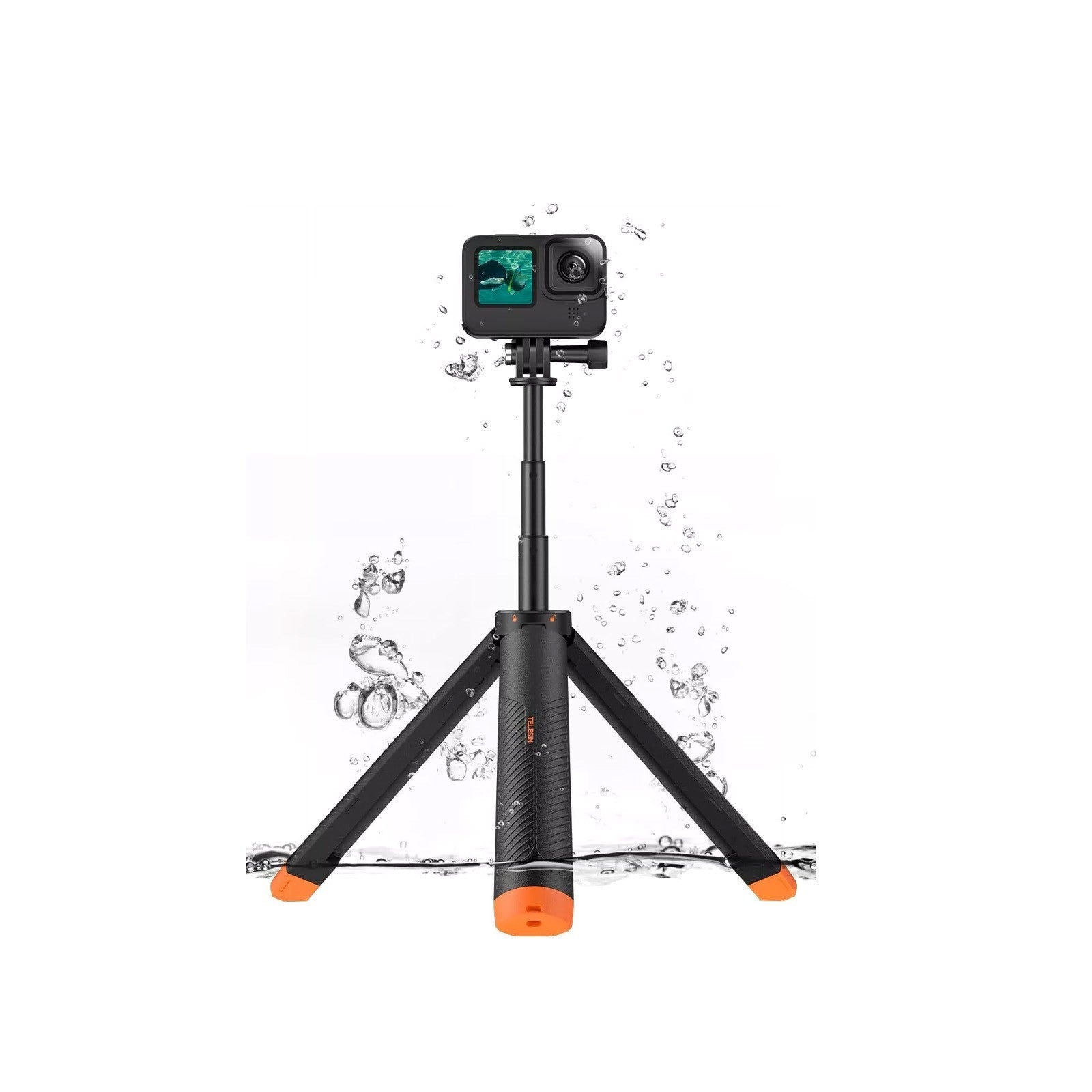 TELESIN 4 in 1 Floating Hand Grip Tripod Selfie Stick for GoPro Hero 13 12 11 10